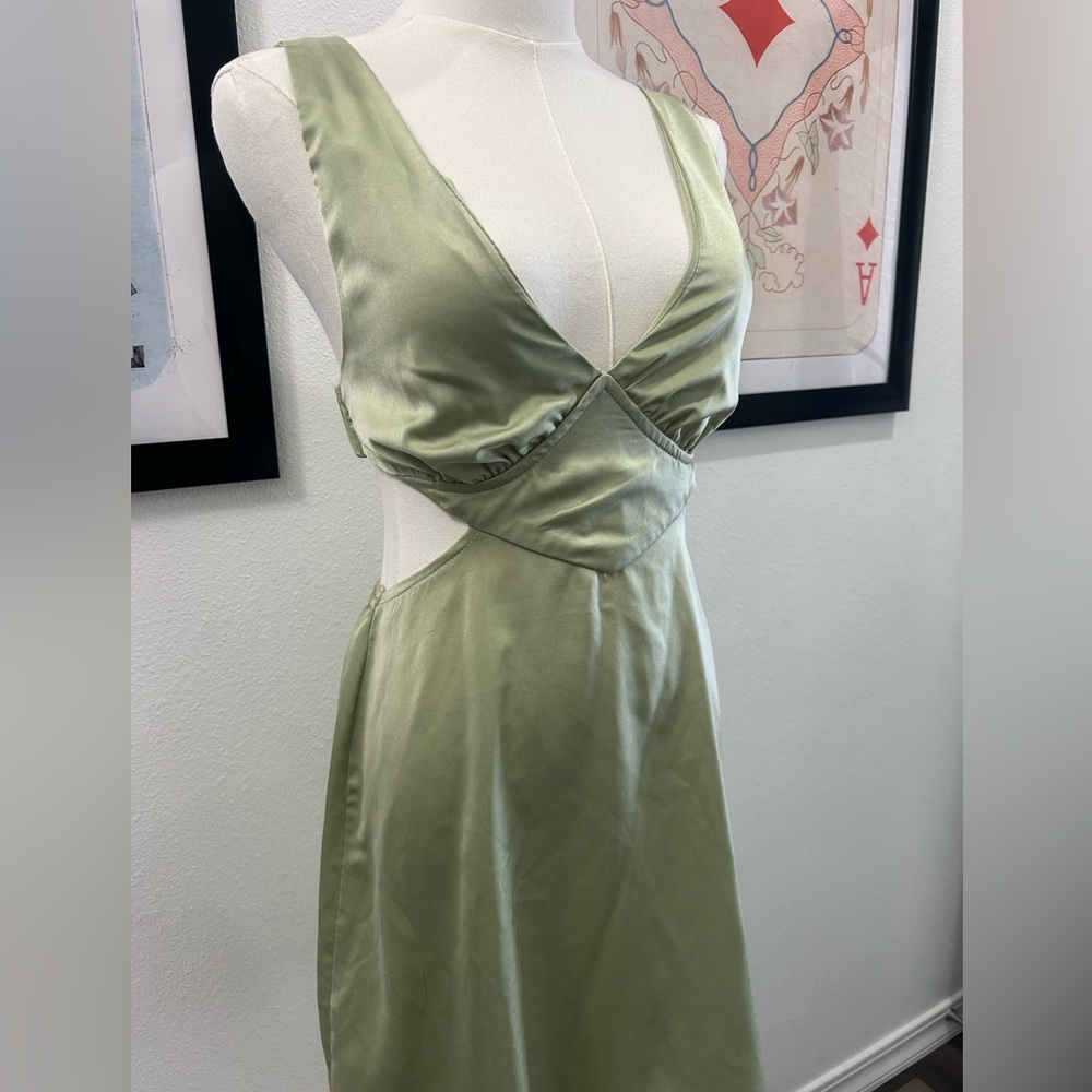 Hello Molly Light Green Backless Dress